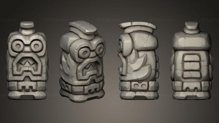 Статуэтки и статуи разные (Каменная Голова, STKR_0418) 3D модель для ЧПУ станка